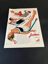 1955 VINTAGE JANTZEN PRINT AD, BRITISH TAILORED SUNCLOTHES picture