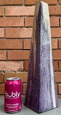 Tall Vintage 1980s Post Modern Slanted Angular Ceramic Vase Decorative Purple picture