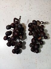 Two MCM Home Decor  Cluster Hand Made Buckeye Good Luck Grapes picture