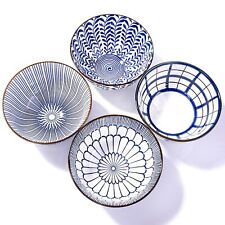 Japanese Rice Bowls set of 4, Ceramic Rice Bowls for Rice Soup Porridge Oat picture