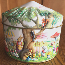 Vintage Churchills Woodland Fair 3D Tin Candy Treat Canister w/ Lid picture