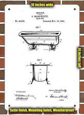 Metal Sign - 1895 Bath Tub Patent- 10x14 inches picture