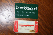 2 Vintage Bambergers  Charge Card Store Cards picture