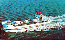 Postcard The Everett Libby Staunch Steel Craft Ferry Blue Hill Bay ME Maine Boat picture