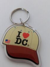 I Love DC Baseball Cap Heart Souvenir Keyring picture