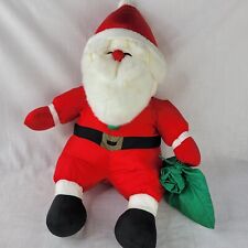 Vintage Santa Puffy Nylon Stuffed Plush Christmas Holiday 24