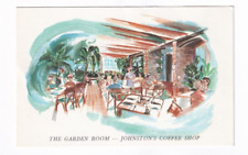 Vintage Johnston's Coffee Shop Garden Room Unused Postcard Daytona Beach, FL picture