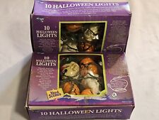 2 VTG Halloween Blow Mold Light Stings Works Fun World picture
