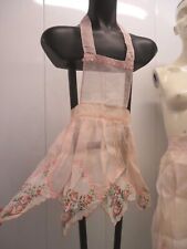 Mother Daughter Vintage Pink Aprons Rose organza hankies deco Sweetheart 1940s picture