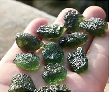 Natural Green Czech Moldavite Meteorite Necklace Pendant Chakra Healing 2-4 Gram picture