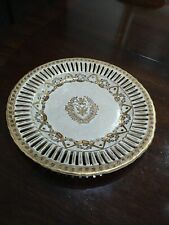 United Wilson JUWC 1897 Coat Of Arms Crest Porcelain Reticulated Wall Plate picture