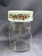 Vintage PYREX Corning Spice Of Life See N Store Glass Canister Jar w Lid 7.5x4.5 picture