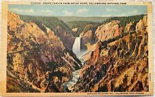 Postcard Grand Canyon From Artist Point, Yellowstone National Park, Wyoming. picture