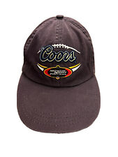 Vintage Nissin Mens Dark Gray Coors Monday Night Football Strapback Hat Cap picture