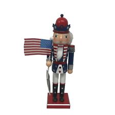 PATRIOTIC July 4th NUTCRACKER Bejeweled Crown Top Hat USA Flag Red White Blue picture