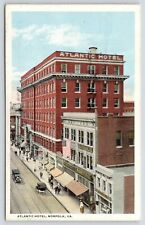 Norfolk Virginia~Atlantic Hotel~Hanover Shoe Store~Window Shoppers~1916 PC picture