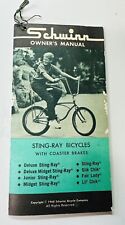 1968 Schwinn Bicycles STING-RAY Bicycle OWNERS MANUAL picture