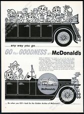1962 McDonald's restaurant Go for Goodness vintage print ad picture