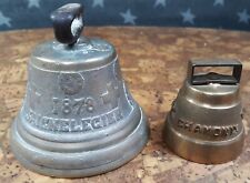 1878 Saignelegier Chiantel Fondeur Brass Swiss Cow Bell & CHAMONIX Cow Bell picture