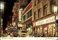 Chinatown San Francisco California night ~ VW squareback & bug convertible 1981 picture