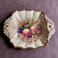 VINTAGE AYNSLEY BONE CHINA D. JONES ORCHARD GOLD DISH MADE IN ENGLAND picture