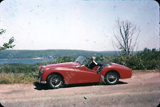 sl55 Original Slide 1959 Vintage Sports car Red convertible pretty blonde 996a picture