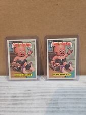 Topps 1987 Garbage Pail Kids-446a and 446b-Mean Marlene and Punk Rocky-Near Mint picture