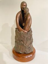 Bronze NATIVE AMERICAN FAMILY OF 3 FIGURES Sculpture Signed/Numbered 4/25 picture