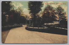 Highland Park Meridian Mississippi Gazebo Pathways Vintage Postcard picture