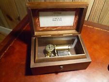 Antique solid walnut thorens Swiss mechanical music box theme Romeo and Juliet picture