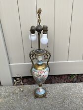 Antique French Sevres Gilt Bronze Porcelain Lamp, Signed picture