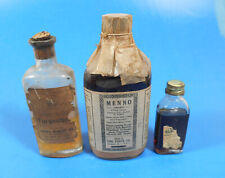Lot of 3 Vintage/Antique Labeled Medicine Bottles w/Contents picture