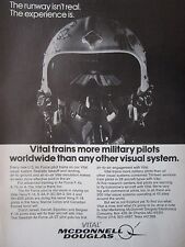 4/1982 PUB MCDONNELL DOUGLAS VITAL VISUAL SIMULATOR SYSTEM HELMET USAF PILOT AD picture