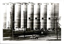 LG73 Original Photo OLD ABANDONED GRAINB ELEVATORS AMERICAN AGRICULTURE INDUSTRY picture