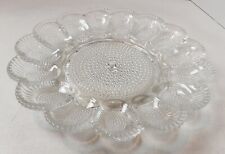 Vintage Indiana Hobnail Deviled Egg Plate Relish Dish Clear Glass 15 Egg 11 Inch picture