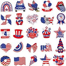 25 Pieces 4th of July Refrigerator Magnets Patriotic July 4th Gnomes USA Flag  picture