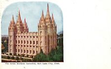 Vintage Postcard 1910 The Great Mormon Cathedral Salt Lake City Utah Structure picture