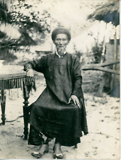 Indochina, Annam, One Man Sitting, ca.1899, Vintage Silver Print Vintage Silver  picture