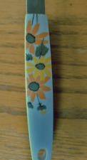 Vintage EKCO Slotted Spoon Country Garden Stainless Serving Daisy Flowers Floral picture