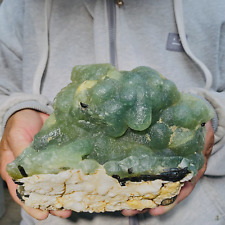 3.7lb Large Natural Green Prehnite Epidote Crystal Rough Mineral Specimen Mali picture