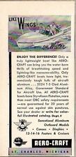 1956 Print Ad Aero-Craft Clad Aluminum Alloy Boats St Charles,MI picture
