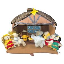 Christmas Nativity Scene Set 11 Piece Set Manger Soft Plush for Babies Storage picture