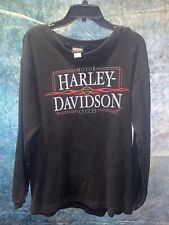 Vintage 2006 Harley Davidson Black Crewneck Sweater Smokey Mountain Size L/XL picture