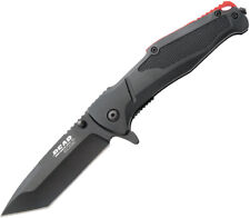 Bear Edge Linerlock A/O Black/Red Aluminum Folding 440 Stainless Knife 61121 picture