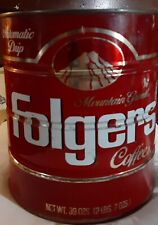 Vintage Folgers 39 Oz Big Lewbowski Coffee Can Tin No Lid picture