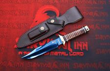 COLD STEEL HANDMADE SOG BOWIE KNIFE BLUED BLADE SOG BOWIE KNIFE WITH SHEATH picture