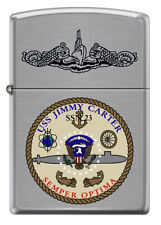 USS Jimmy Carter (SSN-23) Submarine Zippo MIB  Brushed Chrome  picture