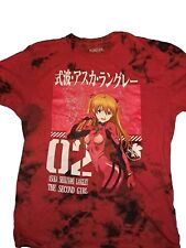 Neon Genesis Evangelion Asuka Langley T-shirt Red And Black Tie Dye Large picture
