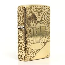 Zippo lighter NEW 204B Custom/ Sexy Girl #02 Four sides Carving Free 3 Gifts picture