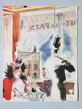 July 23 1956 Café de la Paix Paris Opera artist Dignimont Menu Vintage Original picture